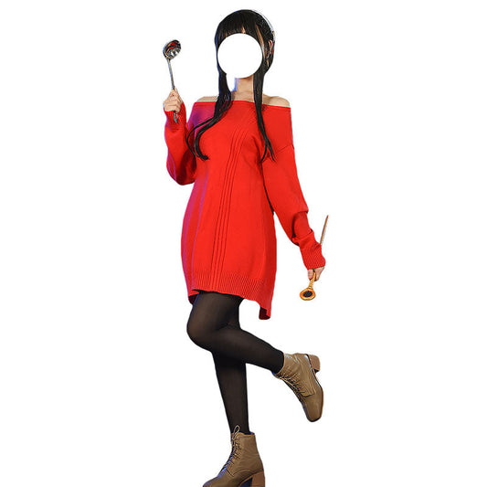SPY X FAMILY Yor Forger Familie Roter Pullover Cosplay Kostüm