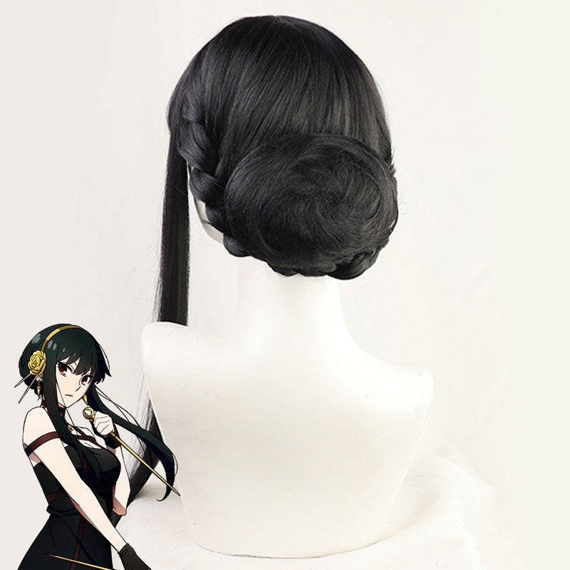 SPY×FAMILY Yor Forger schwarze Cosplay-Perücke
