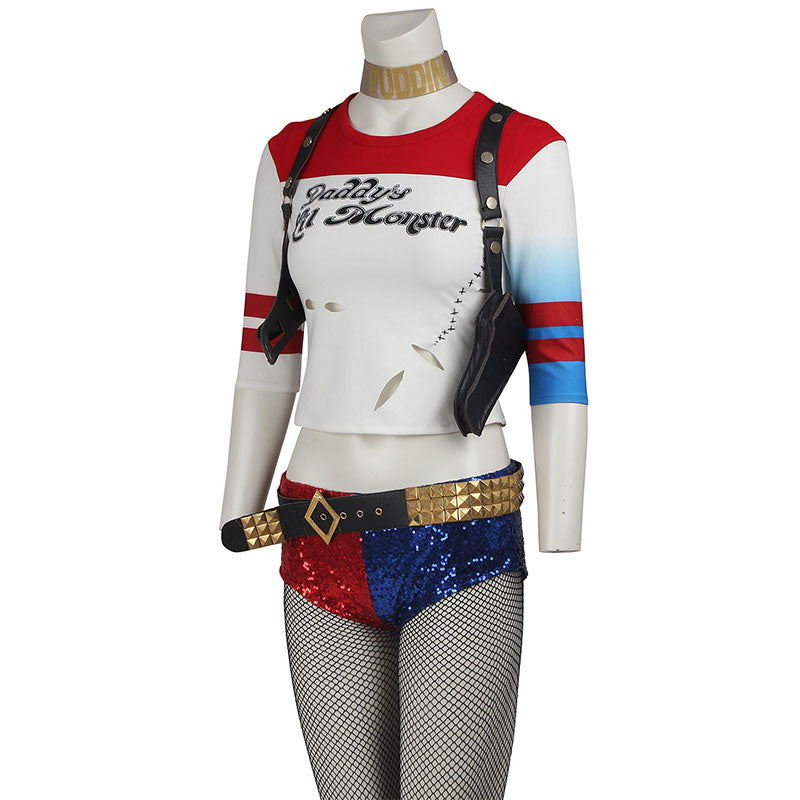 DC Detective Comics Batman Suicide Squad Task Force X Harley Quinn Film Cosplay Kostüm 2016 – Deluxe-Version