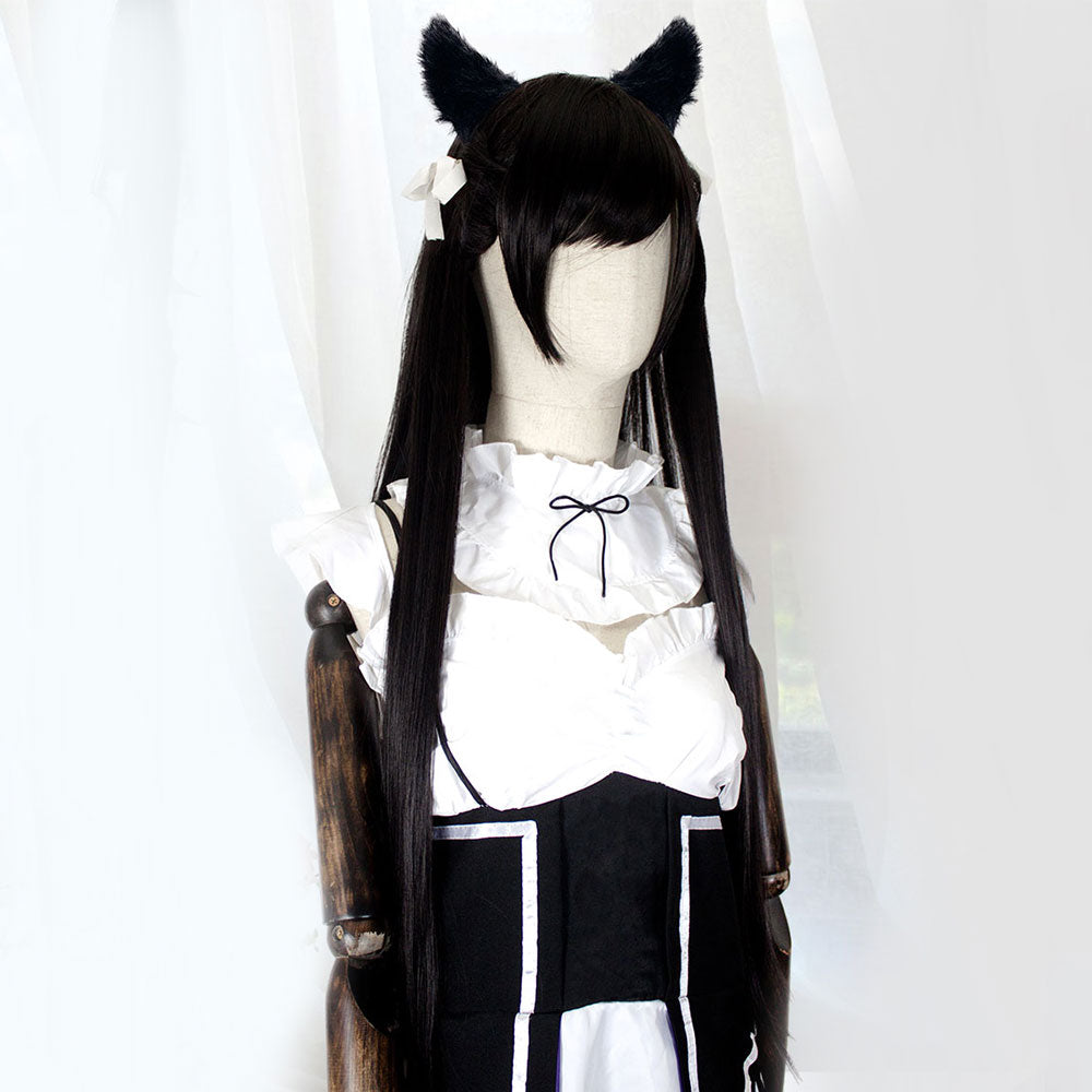 Perruque de cosplay Azur Lane Atago noire - Perruque + oreilles