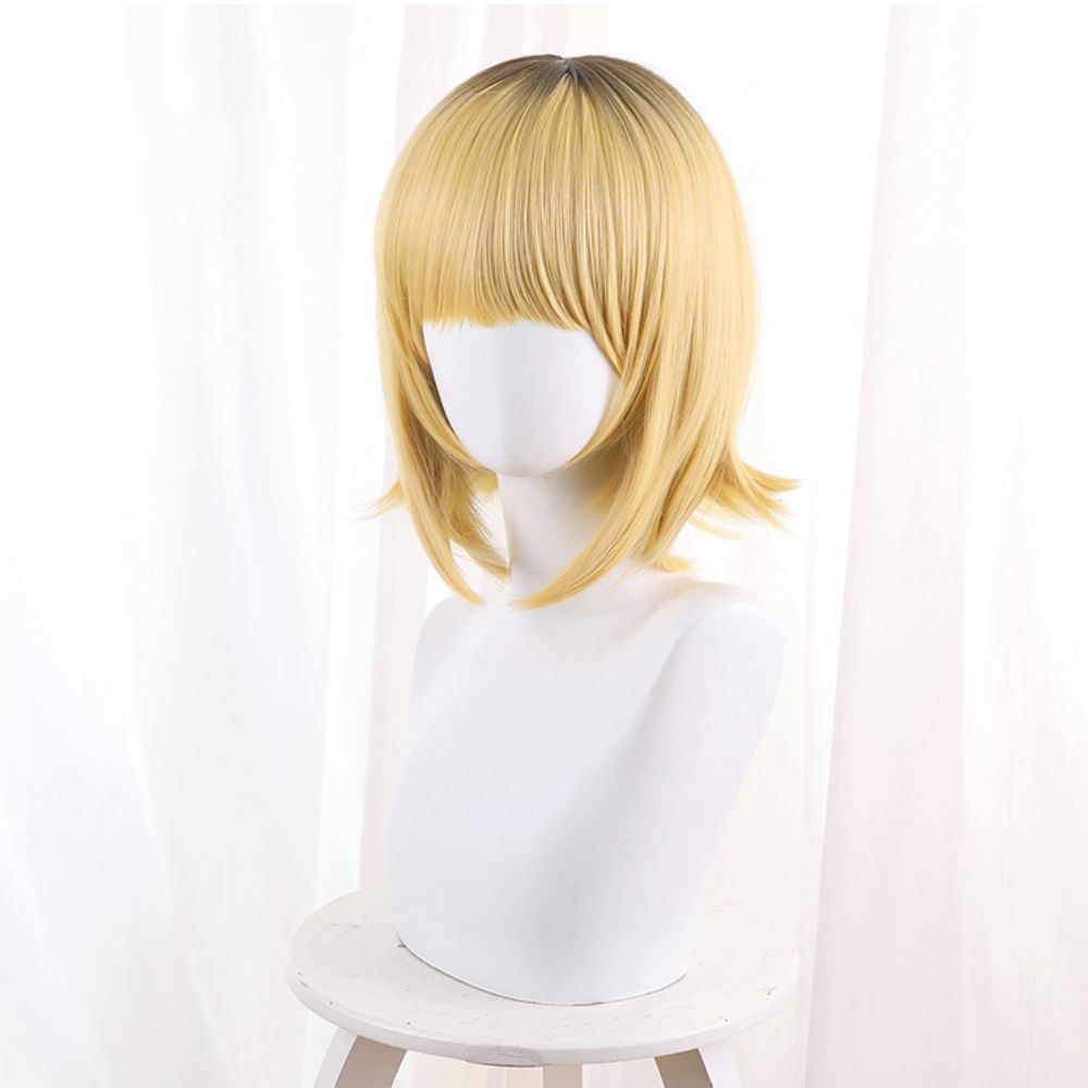 Perruque de cosplay dorée Mem-Cho de l'anime Oshi no Ko