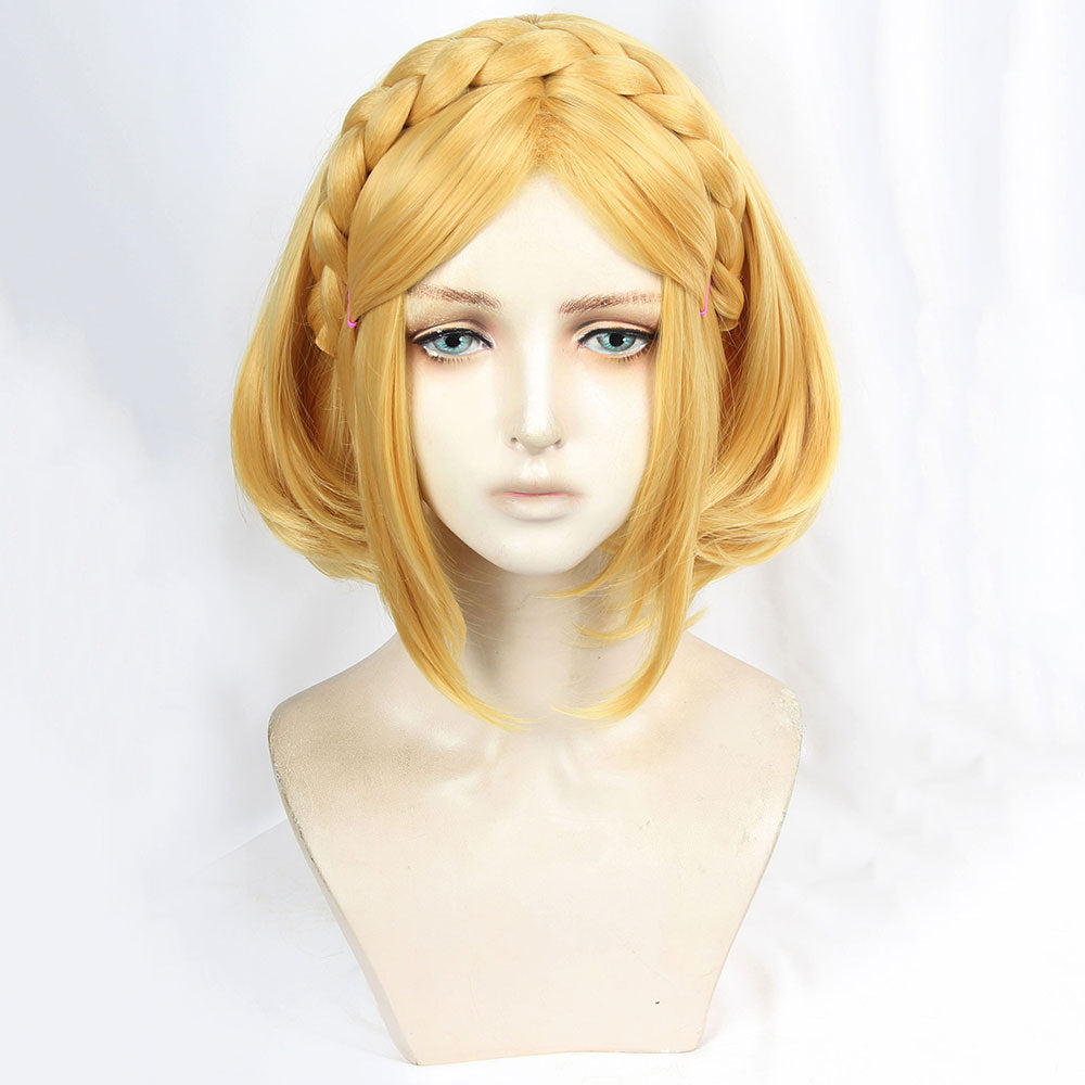 The Legend of Zelda: Breath of The Wild 2 Princess Zelda Golden Cosplay Wig
