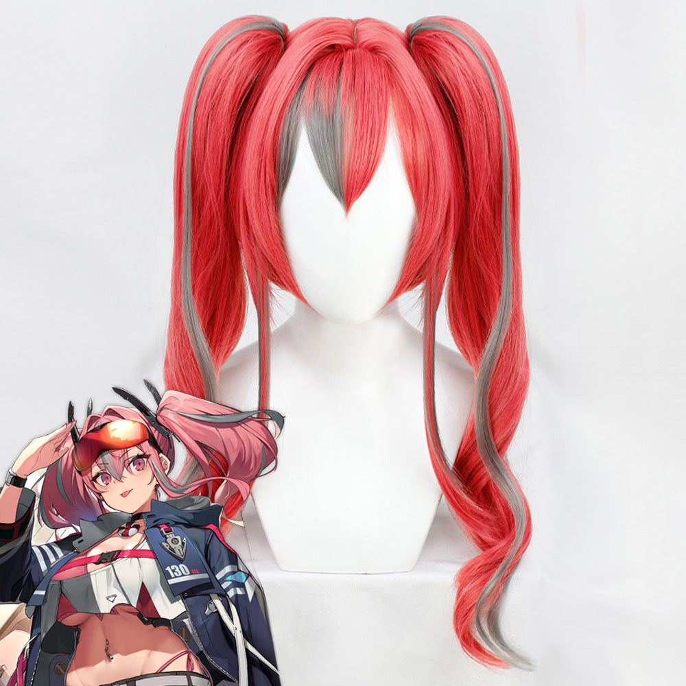 Azur Lane Bremerton Rosa Grau Cosplay Perücke