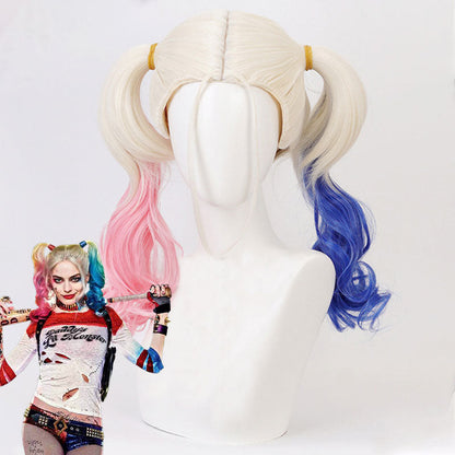 Perruque de cosplay Harley Quinn de DC Comics New Batman Suicide Squad