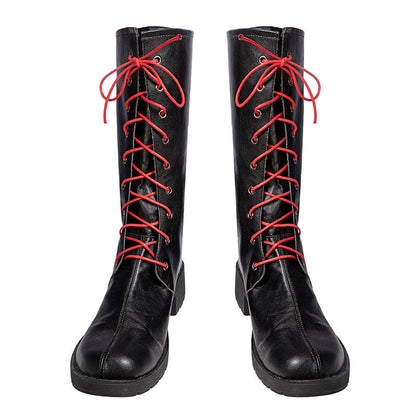 The Suicide Squad Harley Quinn 2021 Movie Black Shoes Cosplay Boots