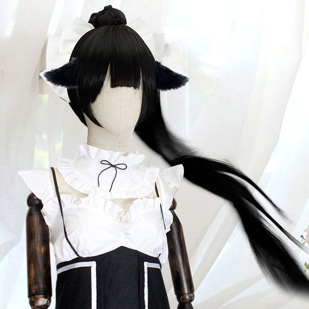 Azur Lane Takao Black Cosplay Perücke - Perücke + Ohren