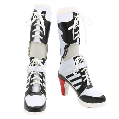 DC Comics New Batman Suicide Squad Harley Quinn Bottes Cosplay Noires