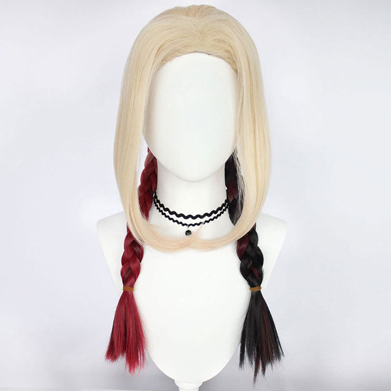 The Suicide Squad 2 Harley Quinn Gold-Rot Cosplay-Perücke