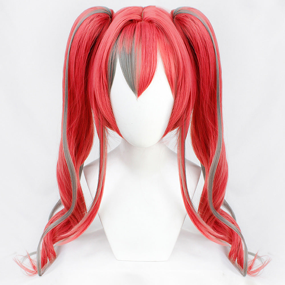 Azur Lane Bremerton Rosa Grau Cosplay Perücke