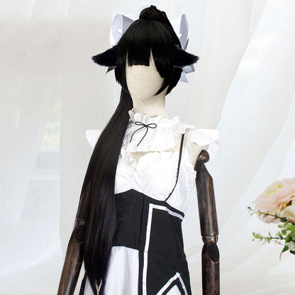 Azur Lane Takao Black Cosplay Perücke - Perücke + Ohren