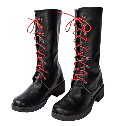 The Suicide Squad Harley Quinn 2021 Movie Black Shoes Cosplay Boots