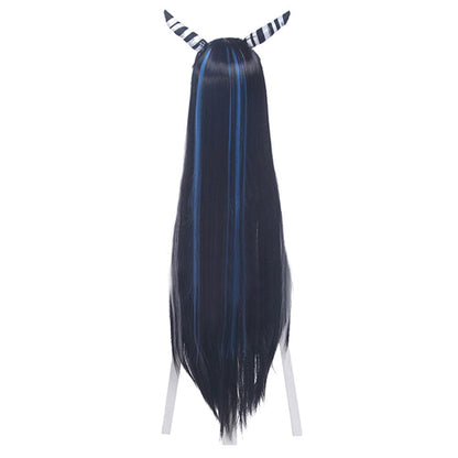 Danganronpa 2: Goodbye Despair Ibuki Mioda Black Cosplay Wig - Wig + Horn