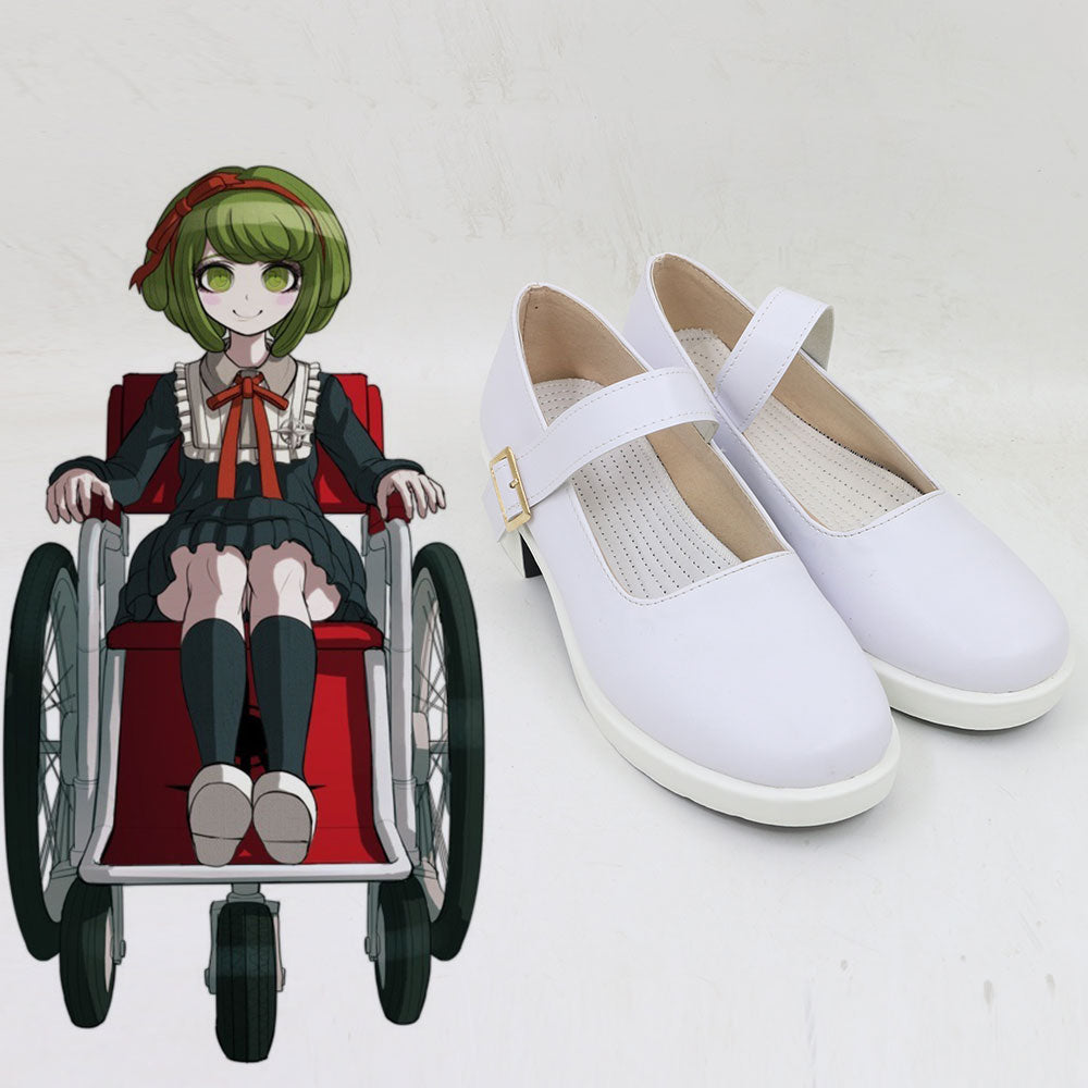 Danganronpa Another Episode: Ultra Despair Girls Monaca Towa Chaussures de cosplay blanches