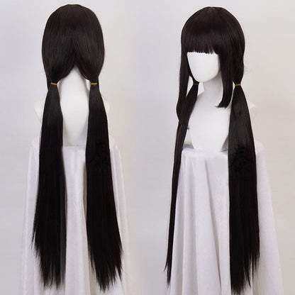 Danganronpa V3: Killing Harmony Maki Harukawa schwarze Cosplay-Perücke