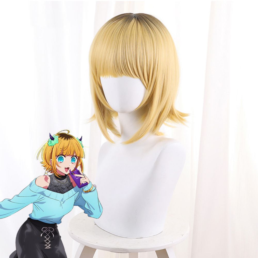 Oshi no Ko Anime Mem-Cho Golden Cosplay Wig